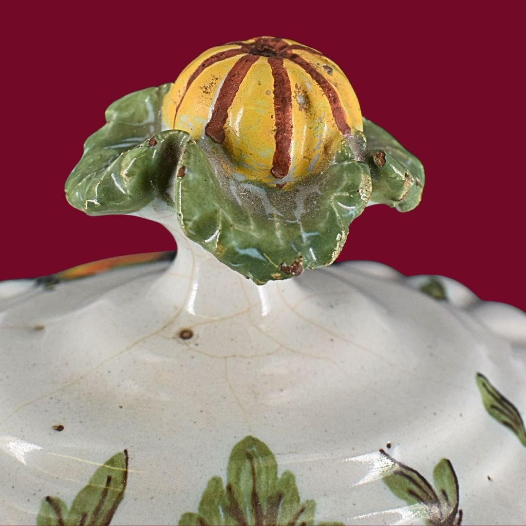 XVIII secolo, Imola (Emilia, Italia), Zuppiera in maiolica policroma-photo-4