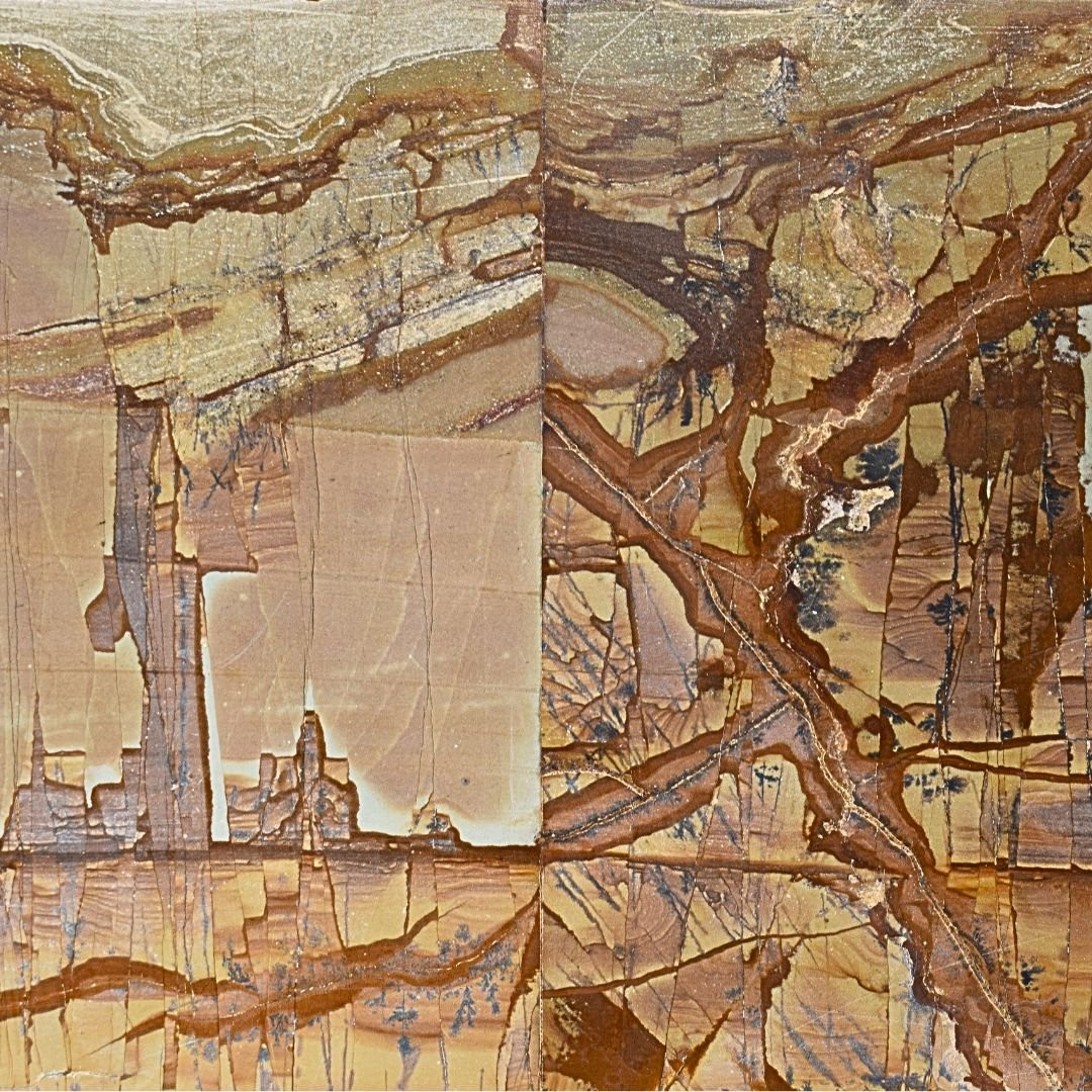 Coppia di Pietre Paesine incorniciate – Toscana, XVIII secolo-photo-2