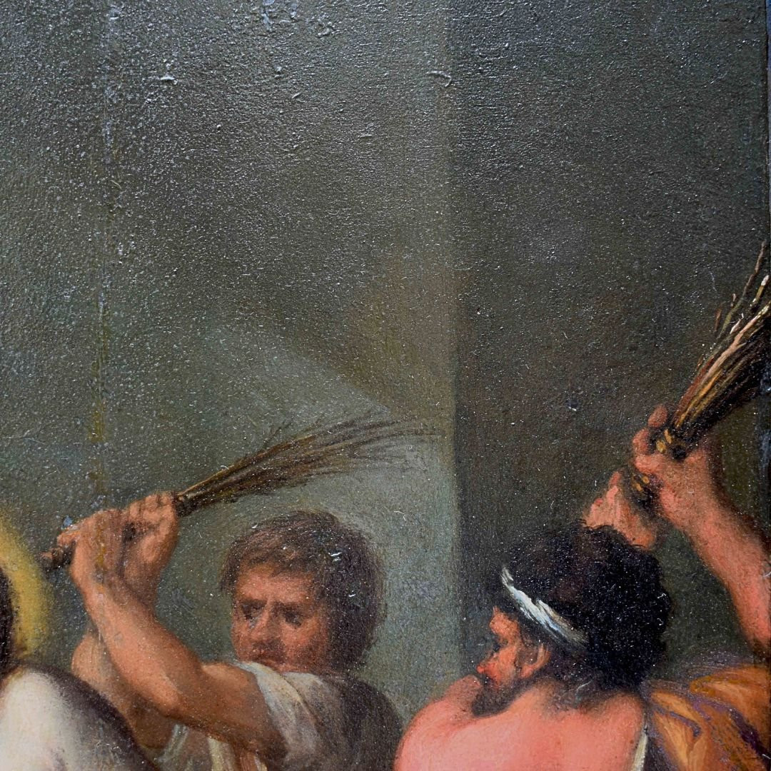 Tavola Veneto Fino XVI secolo Flagellazione di Cristo alla colonna-photo-1