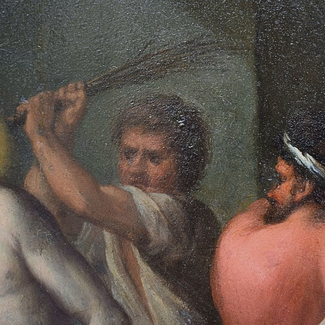 Tavola Veneto Fino XVI secolo Flagellazione di Cristo alla colonna-photo-7