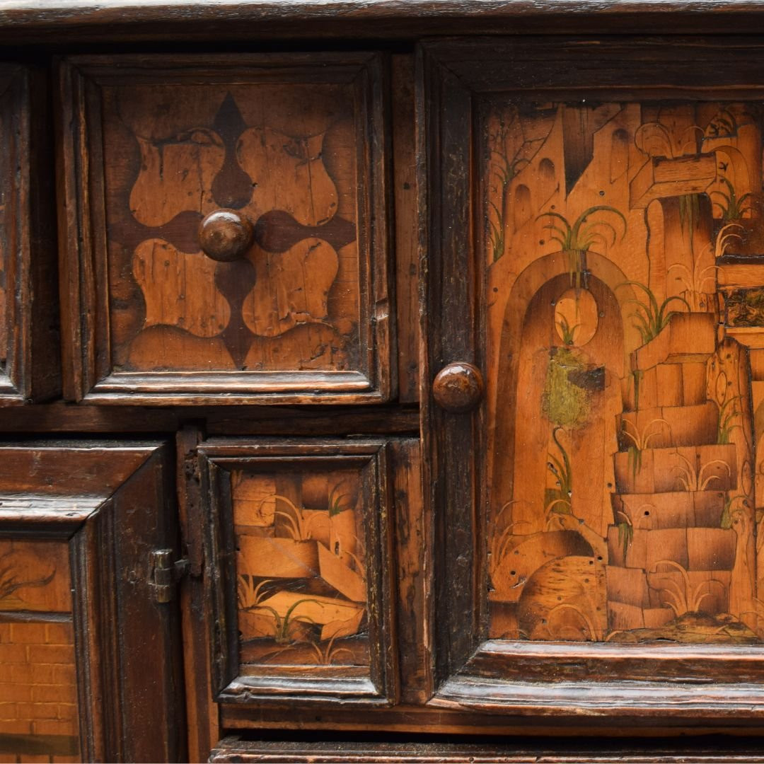 Stipo - monetiere decorato a paesini, XVI secolo, Piemonte, Nord Italia-photo-3