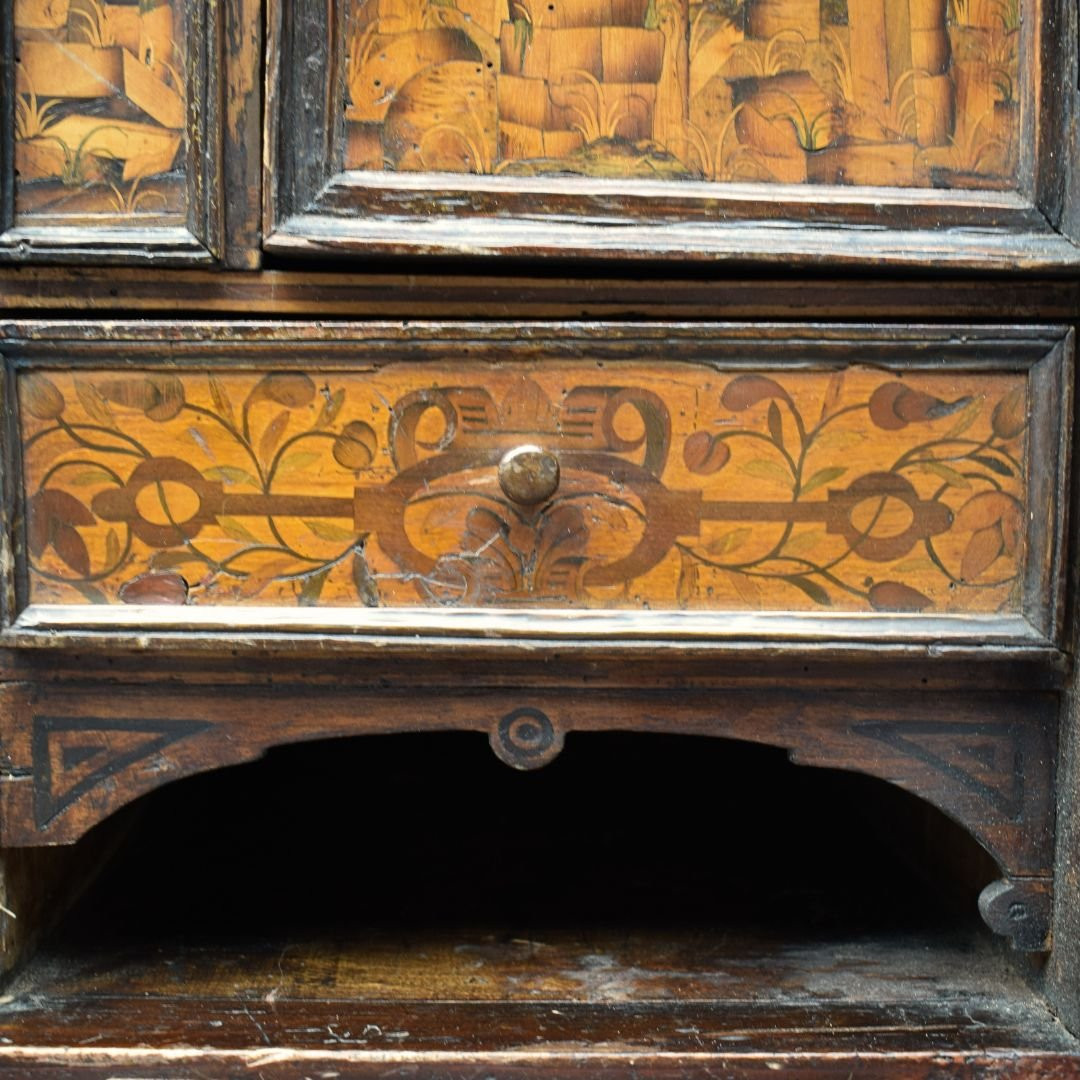 Stipo - monetiere decorato a paesini, XVI secolo, Piemonte, Nord Italia-photo-7