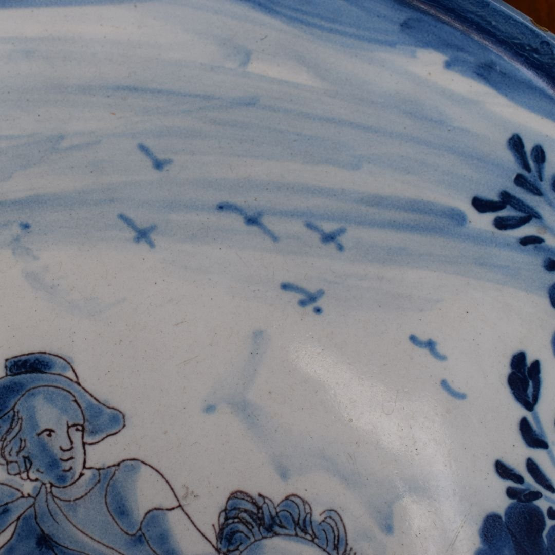 Alzatina in maiolica – Cavaliere a cavallo - Liguria, fine XVII secolo-photo-4