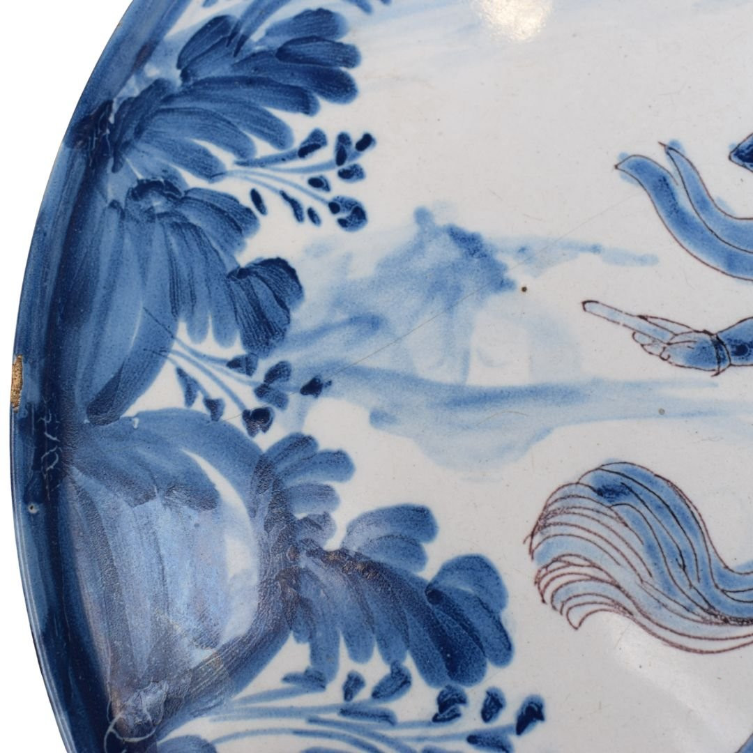 Alzatina in maiolica – Cavaliere a cavallo - Liguria, fine XVII secolo-photo-6