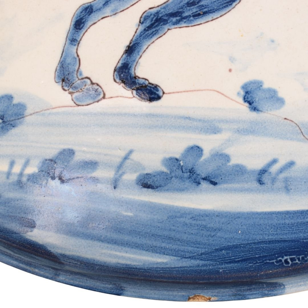 Alzatina in maiolica – Cavaliere a cavallo - Liguria, fine XVII secolo-photo-7