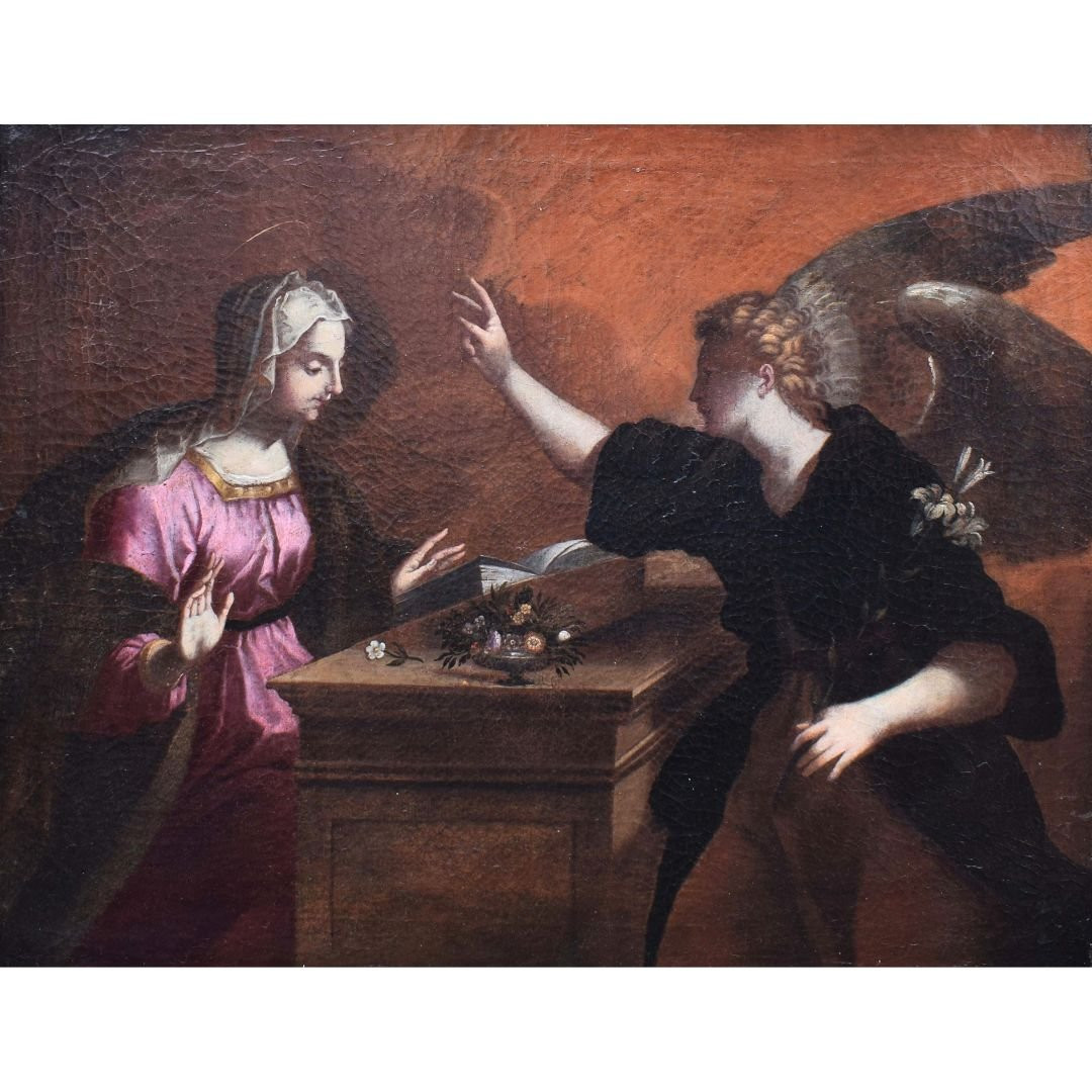 Annunciazione – Bottega di Pietro Candido (Peter de Witte) Fine XVI – inizi XVII secolo-photo-2