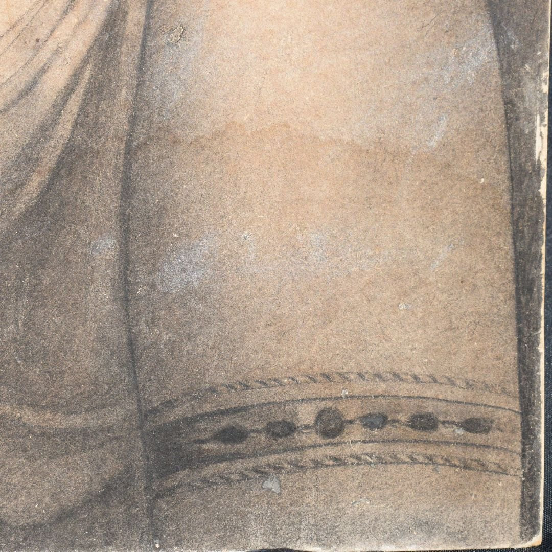 Disegno a carboncino, Inizio XIX secolo, Ritratto di nobildonna-photo-2