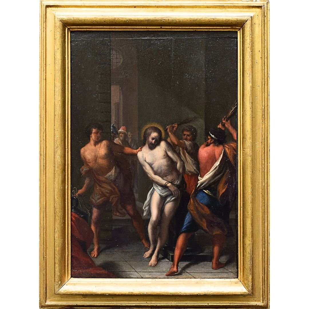 Tavola fine Cinquecento veneto, Cristo alla colonna