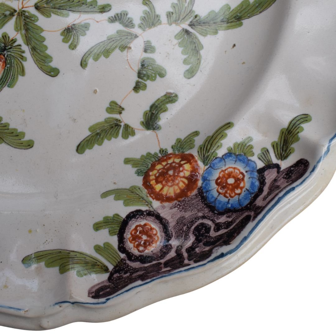 Piatto in maiolica antica policroma, manifattura Antonibon, Bassano-photo-2