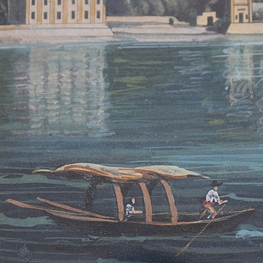 Tempera su carta raffigurante Villa Sommariva (oggi Villa Carlotta), Lago di Como, Seconda metà-photo-4