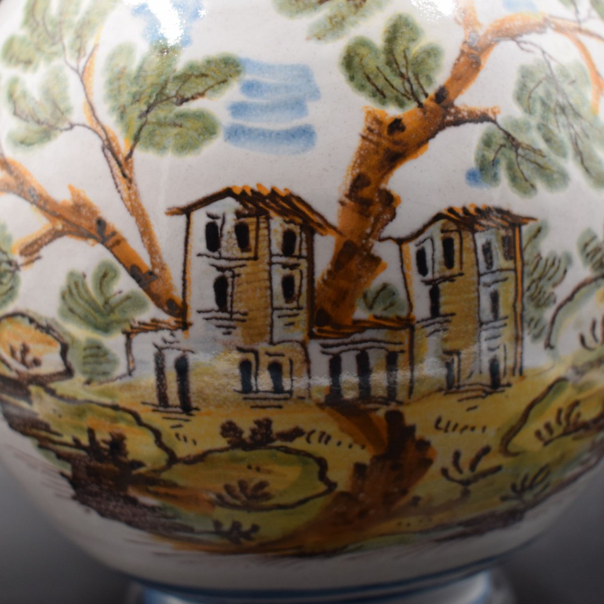Orciolo in maiolica di Borghetto Lodigiano (Lombardia) XVIII secolo-photo-2