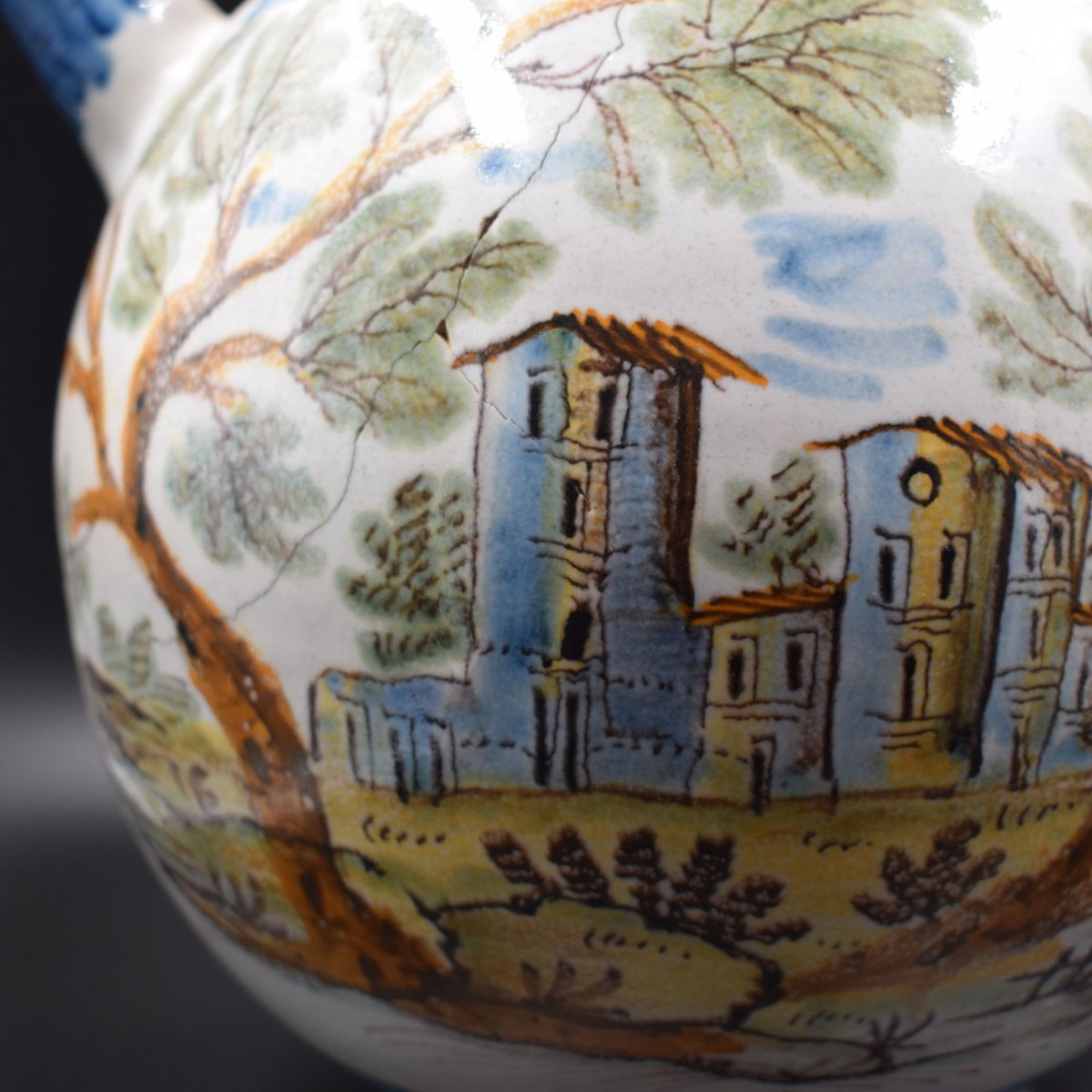 Orciolo in maiolica di Borghetto Lodigiano (Lombardia) XVIII secolo-photo-5
