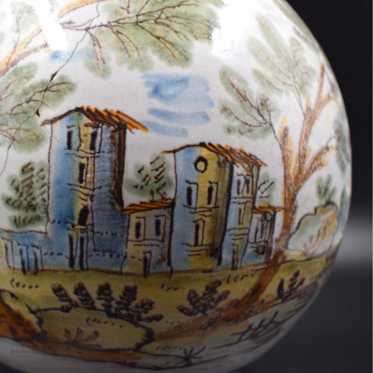 Orciolo in maiolica di Borghetto Lodigiano (Lombardia) XVIII secolo-photo-8