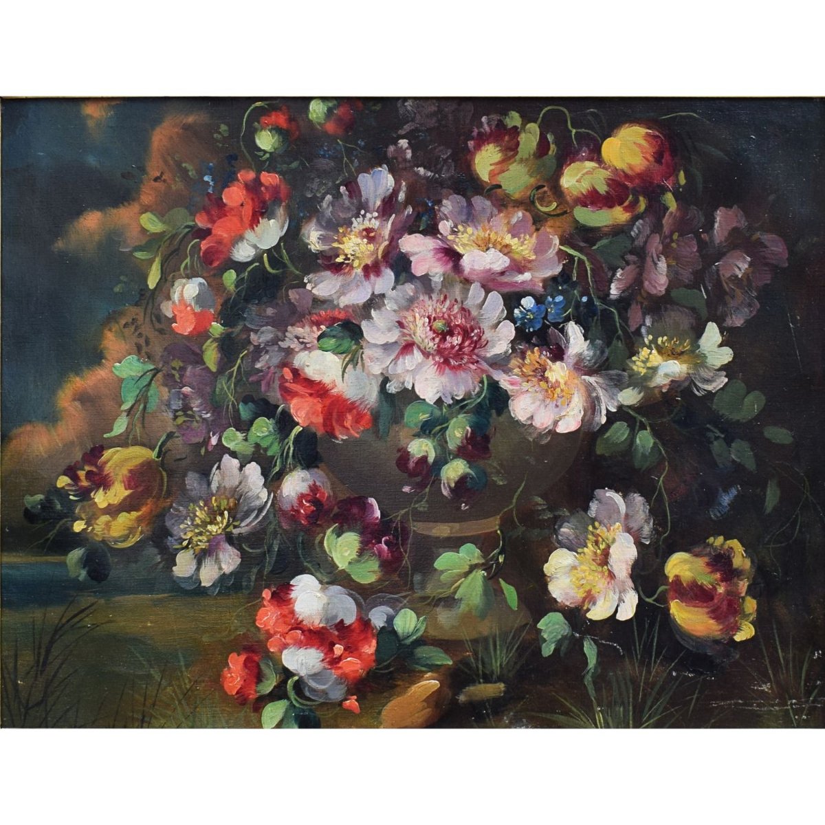 Natura morta con vaso di fiori, Scuola piemontese, XX secolo-photo-2