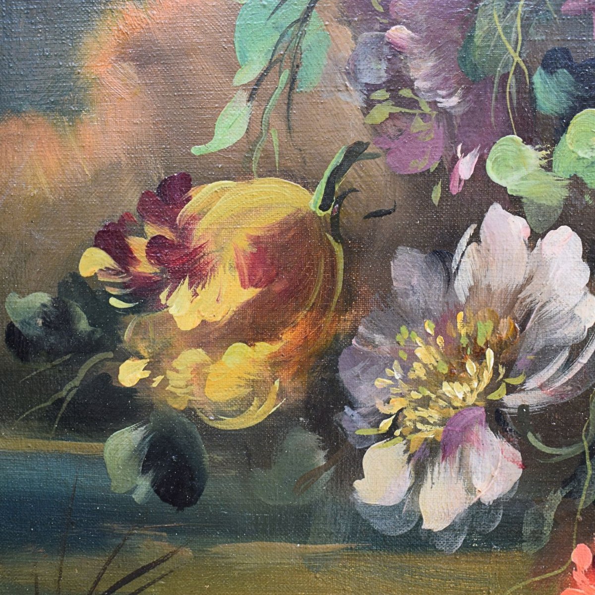 Natura morta con vaso di fiori, Scuola piemontese, XX secolo-photo-2