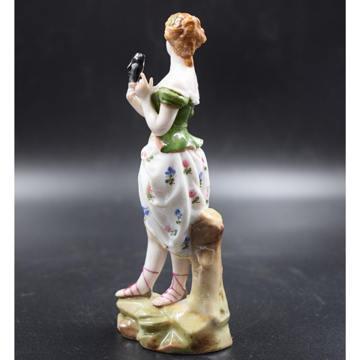 Scultura in Porcellana di Meissen – Figura della Commedia dell'Arte con Maschera -photo-3