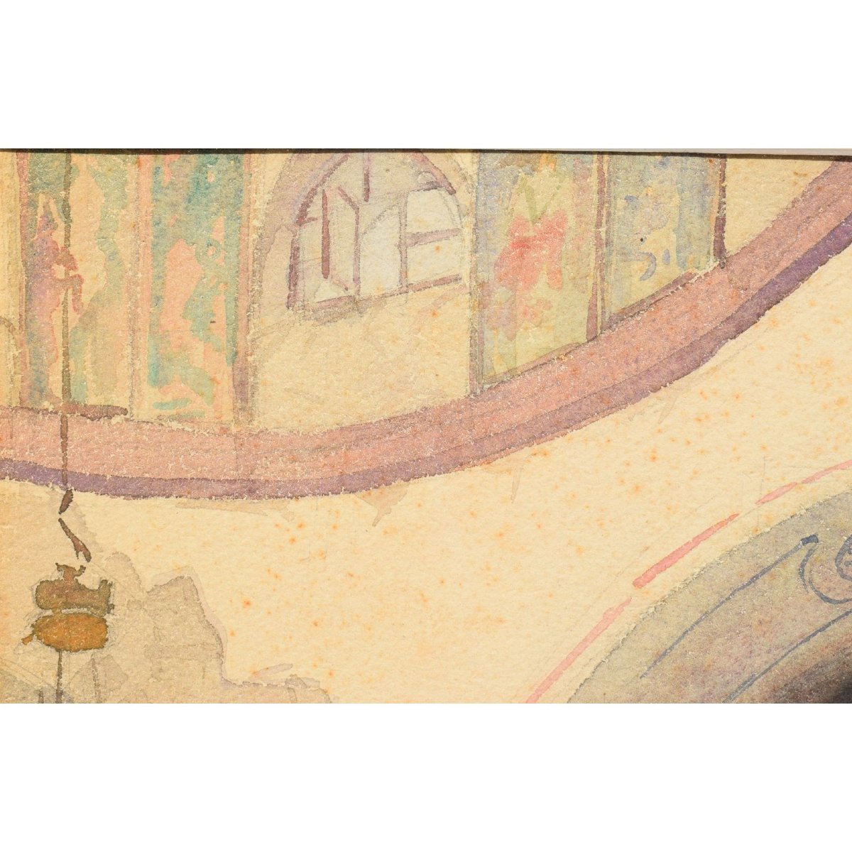 Acquerello orientalista Interno della Cappella di Sant'Elena, Basilica del Santo Sepolcro 1932-photo-5