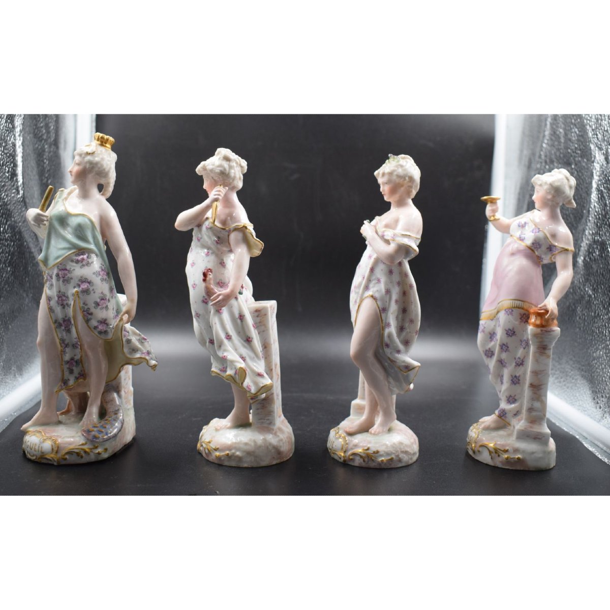 Meissen – Serie di quattro allegorie dei Vizi Capitali Porcellana Gola, Invidia, Orgoglio...-photo-3