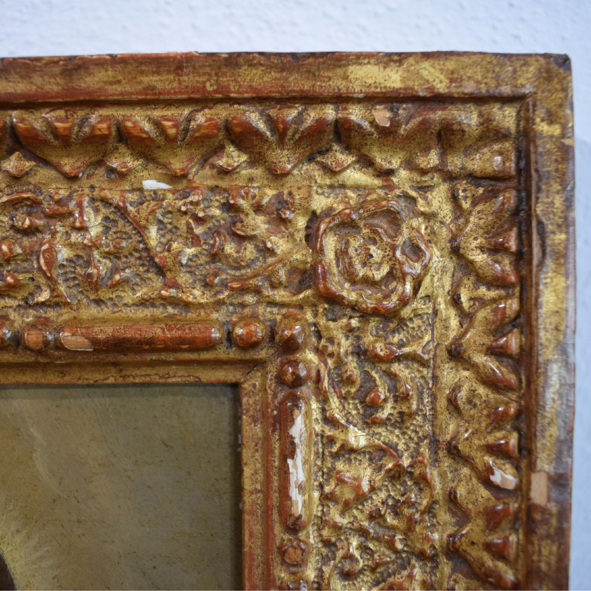 Sant'Ignazio di Loyola, olio su rame, XVII secolo – Cornice veneziana del XVI secolo-photo-2