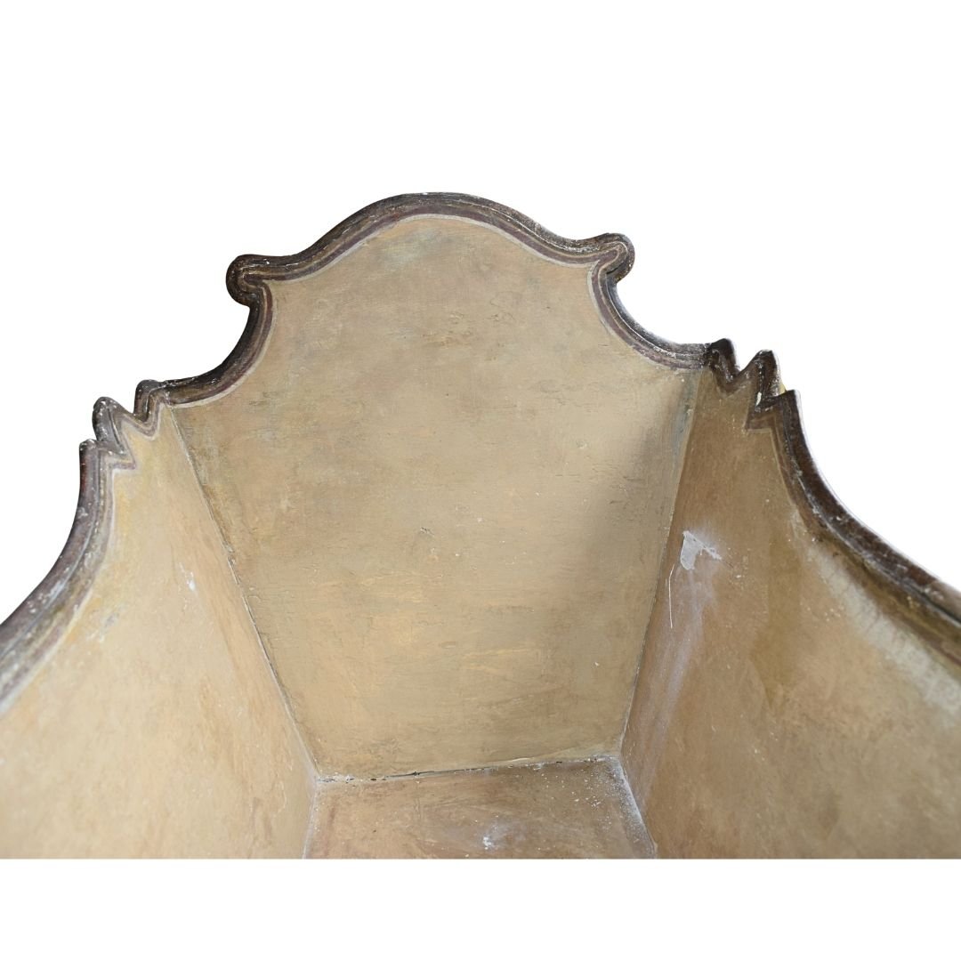  Culla veneziana del XVIII secolo in legno laccato policromo-photo-3