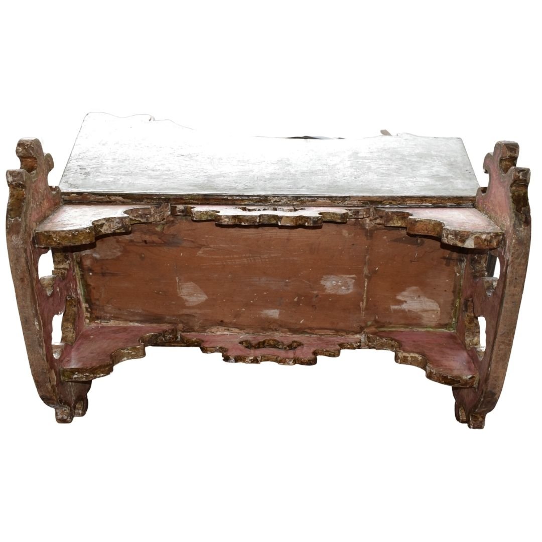  Culla veneziana del XVIII secolo in legno laccato policromo-photo-4