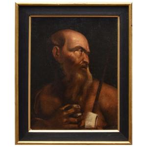Dipinto antico san Gerolamo penitente, XVII secolo