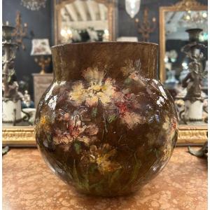 Montigny Sur Loing Barbotine Vase