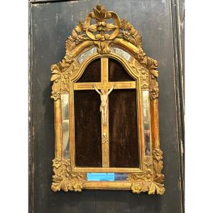 Christ In Ivory In Its 18th Century Frame 