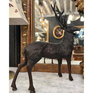 Deer Stopping Bronze Subject
