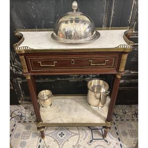 Louis XVI Style Mahogany Console Table 
