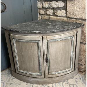 Louis XVI Re-edged Wooden Corner Cupboard 