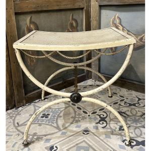 Wrought Iron Curule Stool 