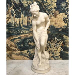 La Baigneuse Dite Venus Sortant Du Bain In White Marble