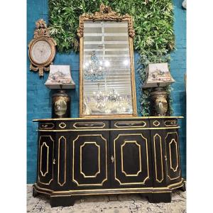 Italian-style Sideboard In Polychrome Painted Wood