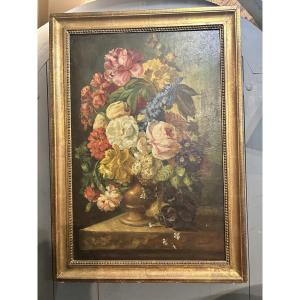 Still Life Painting With Flowers