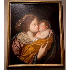 Madonna And Child Attributed To Charles Dauphin