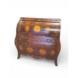 English-style Marquetry Desk Chest
