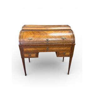 Louis XVI Period Marquetry Cylinder Desk 