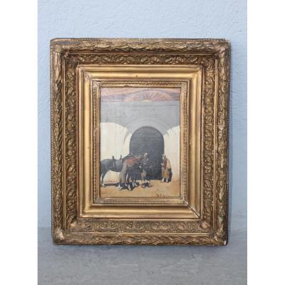 19th Century Oil On Panel By Pasini 