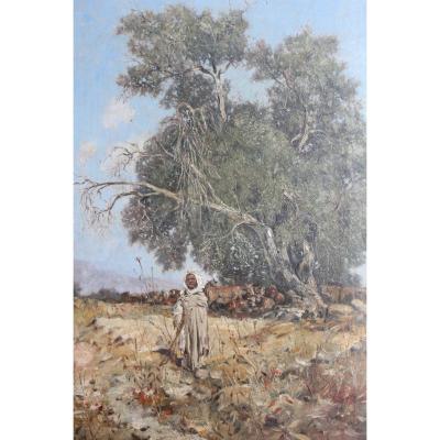 19th Century Orientalist Painting By Alfred Chataud