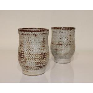 Pair Of Signed Accolay Vases