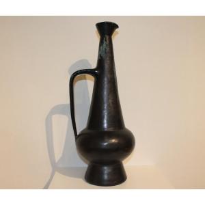 Large Accolay Pitcher In Black Enamel 
