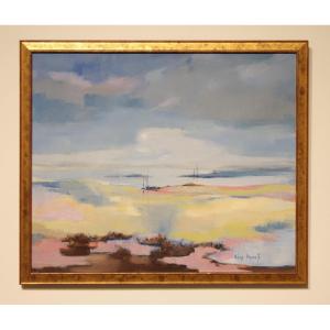 Oil On Canvas "evening Depth" Adry Novoli