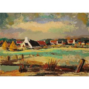 Landscape Painting By Jos Fred Smith - Oil On Panel