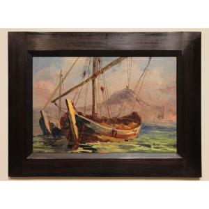 Marine Painting By Guy Le Florentin - Notre-dame De La Garde, Marseille