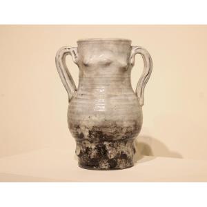 Important Ceramic Vase With Handle - Alexandre Kostanda For Louis Giraud, Vallauris