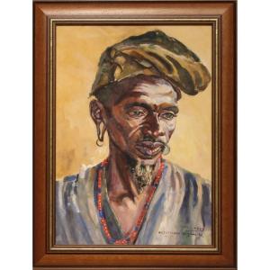 Portrait Of A Beninese Man By Pierre Matossy (1891–1969) – Dated June 20, 1952
