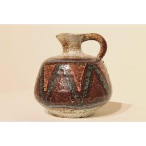 Accolay Pottery Pitcher With Geometric Patterns