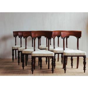 Set Of 8 English Chairs