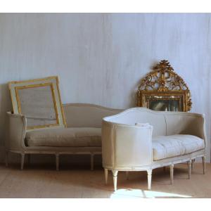 Pair Of Swedish Basket Sofas